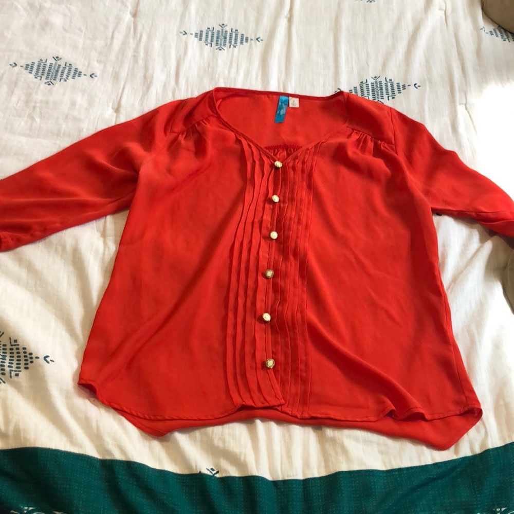 Coral/orange blouse